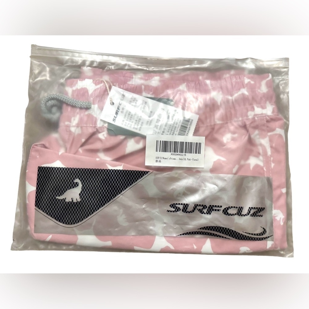 NWT Boardshorts Pink Floral Size 10 Quick Dry by SurfCuz swim short, swim trunks - Picture 10 of 12